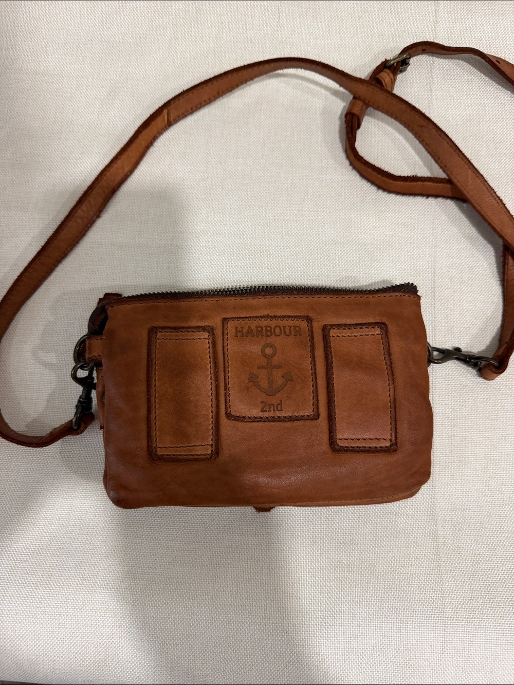 Harbour 2nd Genuine Leather Crossbody Bag - Tan